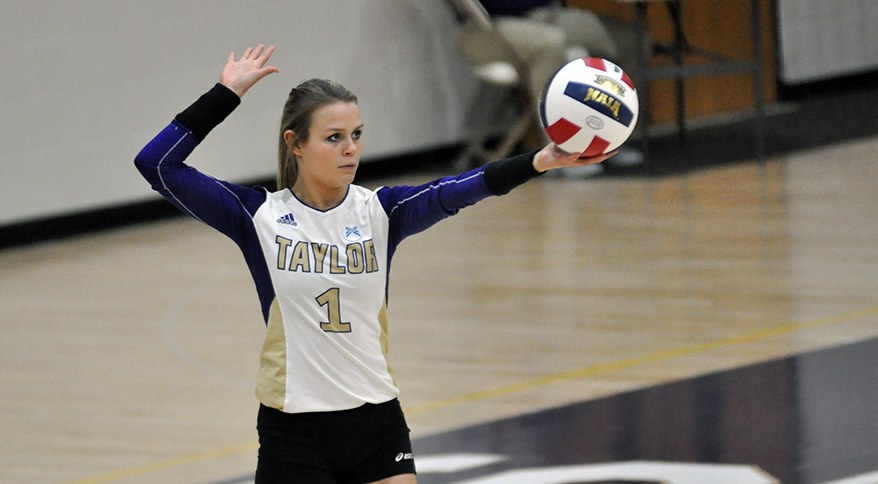 Volleyball Splits Pair of Matches on Final Day of IWU Tournament