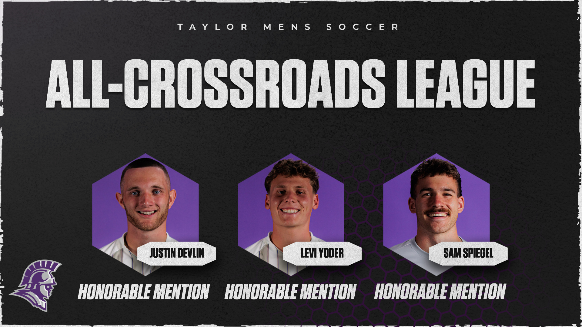 Devlin, Yoder, and Spiegel Honored as Honorable Mention All-Crossroads League